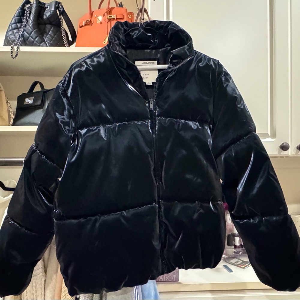$25 SHINY METALLIC PUFFER JACKET